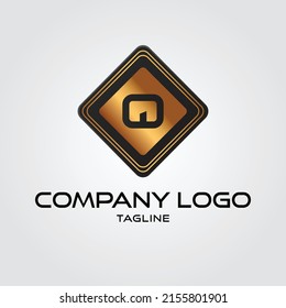 Golden Initial Letter Q Luxury Logo Icon, Vintage Gold Letter Logo Design