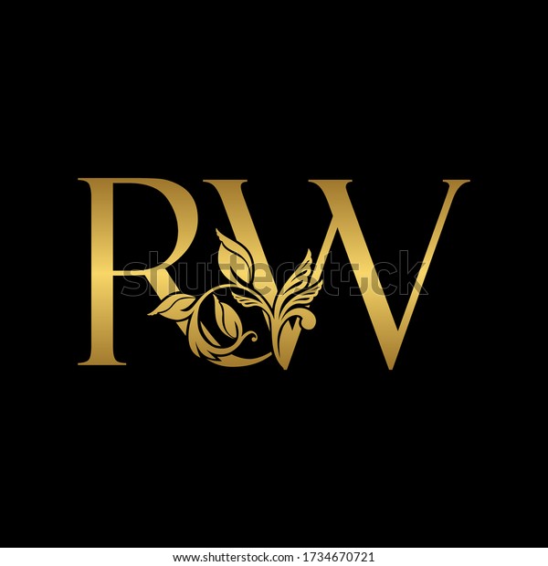 Golden Initial Letter R W R Stock Vector (Royalty Free) 1734670721 ...