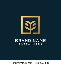 Golden initial letter Y logo design template for company or person Premium Vector part 3