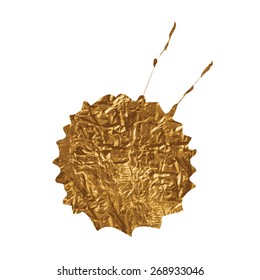 Golden inky grunge splash Vector illustration