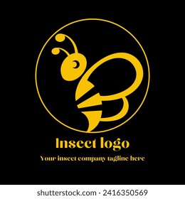 Golden insect logo golden logo insect logo company logo