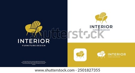 golden interior logo design sofa minimalist for furniture store inspiration.