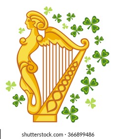 Golden Irish Harp