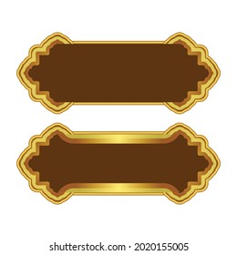 Golden islamic border ornament design vector