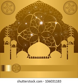 Golden Islamic Design. Jpeg Version Also Available In Gallery.