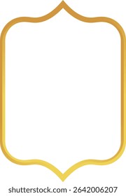 Golden Islamic Frame Vector Illustration. Luxury Gold Arabic Frame