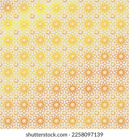 Goldenes islamisches Geometrisches Muster auf weißem Hintergrund, Vektorgrafik