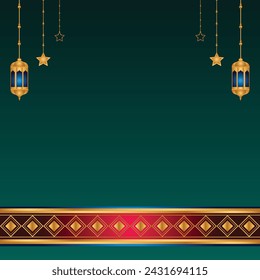 Golden islamic pattern for holiday design with ramadan kareem ramadhan arabesque lantern eid al fitr milad un nabi mubarak