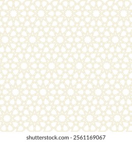 Golden islamic pattern. Vector illustration arabic ornament for background, wallpaper and backdrop pattern.