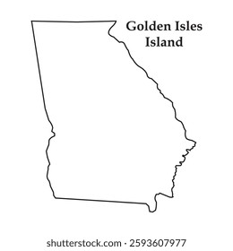 golden isles island area vector illustration design