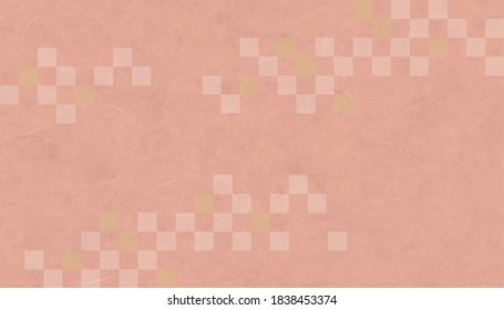 Golden Japanese pattern background illustration