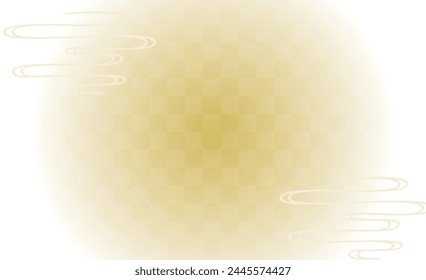 Goldenes japanisches Muster kreisförmige Abstufung Hintergrundmaterial