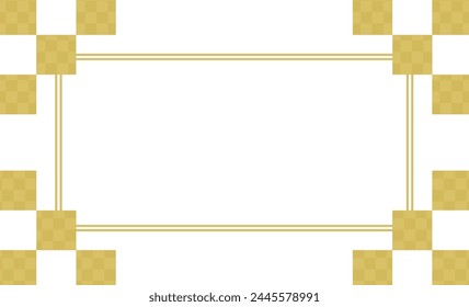 Goldenes japanisches Muster Textrahmenmaterial