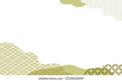 Golden Japanese style background frame material