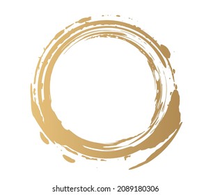 Golden Japanese-style image circle material