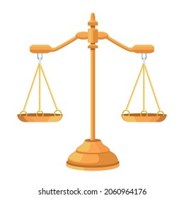 golden justice balance scale icon
