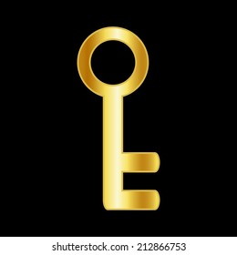 Golden key icon