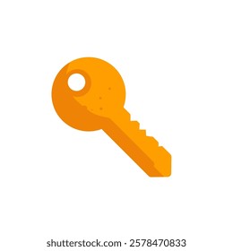  golden key isolated on white