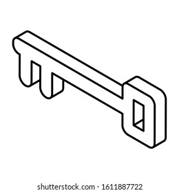 golden key on white background vector illustration design