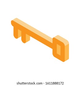 golden key on white background vector illustration design