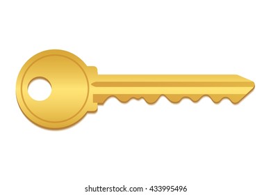 Golden Yale Key Stock Illustration 80198548