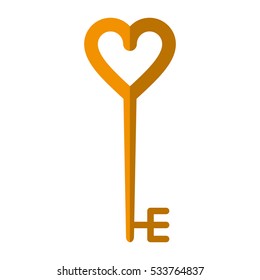 golden key shaped heart
