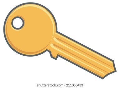 Golden key vector