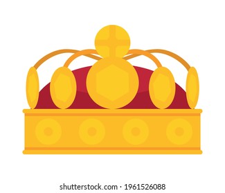 golden king crown on background