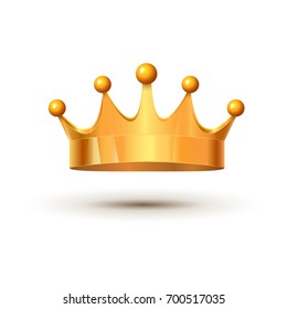 Golden King Crown Royal Luxury Isolated Stock Vector (Royalty Free ...