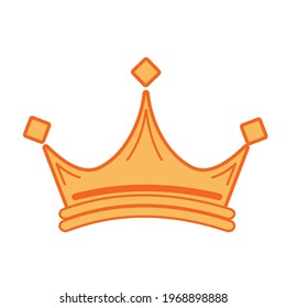 golden king crown symbol vector design