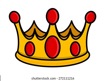 Golden King Crown Vector
