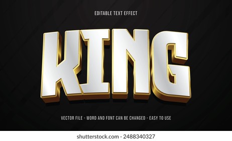 Golden king editable text effect