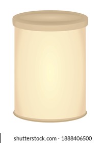 Golden  kitchen container. vector illustration