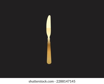 a golden knife make with vector arts 