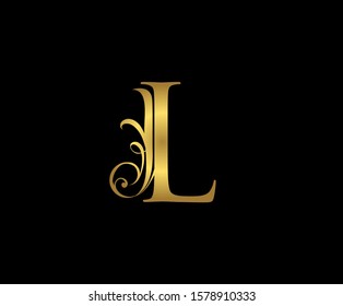 Golden L Luxury Logo Icon Classy Stock Vector (Royalty Free) 1578910333 ...