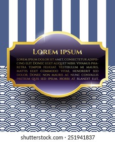Golden Label with background