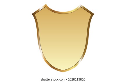 Golden label banner ribbon vector background with isolated fancy badge vintage sticker and decorative border icon for frame, coin. Festive colorful tag design award of gift illustration collection