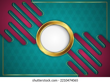 Golden label and dark background for various designs.Blank for message or text.
