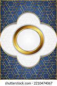 Golden label and dark background for various designs.Blank for message or text.