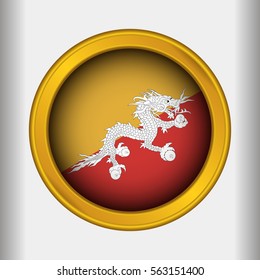 Golden Label Flag of Bhutan