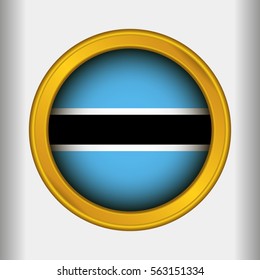Golden Label Flag of Botswana