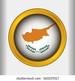 Golden Label Flag of Cyprus