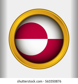 Golden Label Flag of Greenland