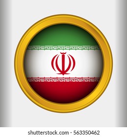 Golden Label Flag of Iran