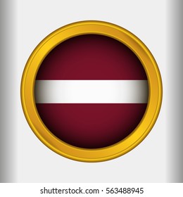 Golden Label Flag of Latvia