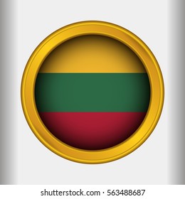 Golden Label Flag of Lithuania