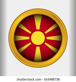 Golden Label Flag of Macedonia