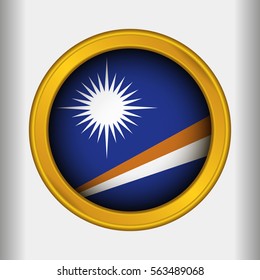 Golden Label Flag of Marshall Islands
