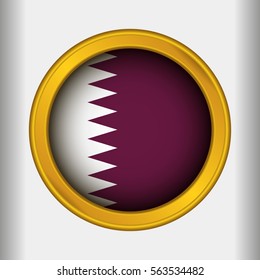Golden Label Flag of Qatar