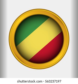 Golden Label Flag of Republic of the Congo